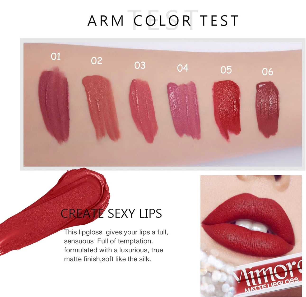 Set de 6 pintalabios Mimore